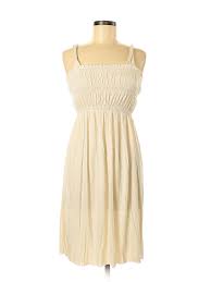 Details About United Colors Of Benetton Women Ivory Casual Dress Xs