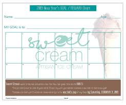 New Year Goal Chart Sweet Cream