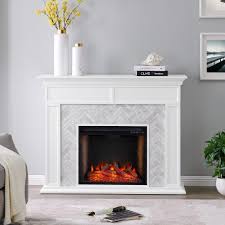 electric smart fireplace mantel