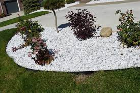 Pea gravel is very versatile, often used to cover driveways you don't have to live by a river for your landscape to rock. White Marble Indianapolis Decorative Rock Mccarty Mulch