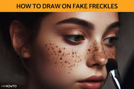 how to draw on fake freckles faux