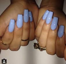 Our reusable nail tips can be used for an elegant instant manicure and are available in various colours for special occasions and make a wonderful gift for your wife, girlfriend, mother or sisters and excellent for parties , weekends, wedding. Light Blue Coffin Nails New Expression Nails