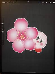 Kirby Cherry Blossom Vinyl Car Decal 3