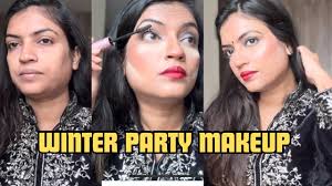easy winter party makeup look step by