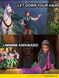 Muslim Rapunzel Meme | Laughter therapy | Pinterest | Muslim ... via Relatably.com