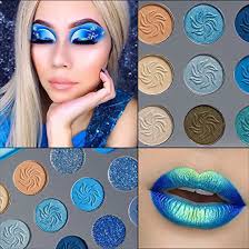 blue eyeshadow palette makeup afflano