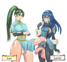 Lyn and Lucina Futanari Comparison by streachybear - Hentai Foundry