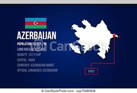 Azerbaijani flag wavy abstract background. Azerbaijan Country Infographic With Flag And Map Creative Design With Data On Number Of People Its Capital Baku Official Canstock