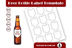 beer bottle label template sticker