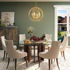 Sfera 4 Light Golden Iron Metal Spherical Chandelier For Dining Room And More E12bulb Lamp Holder No Bulb Included
