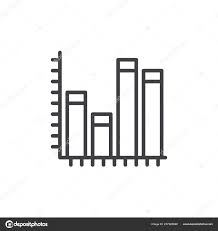 Graph Chart Line Icon Outline Vector Sign Linear Style