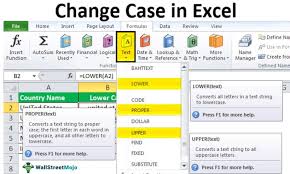 change case in excel 4 methods to