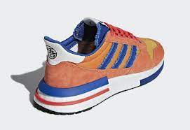 This powerful sneaker was released in september 2018 and retailed for $170. Dragon Ball Z X Adidas Zx 500 Rm Son Goku Orange Navy D97046 1freshfoot Com
