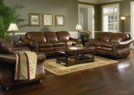 living rooms with leather couches