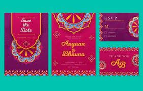 indian wedding vector art icons and