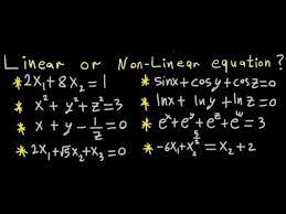 Equations Are Linear Or Nar