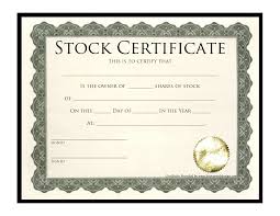 Stock Certificates Templates Under Fontanacountryinn Com