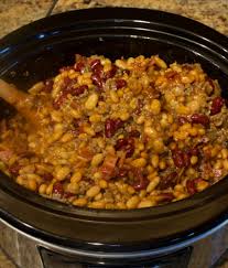 crockpot cowboy beans my country table