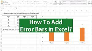 how to add error bars in excel my