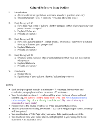 How to write a reflective essay: Cultural Reflective Essay Outline