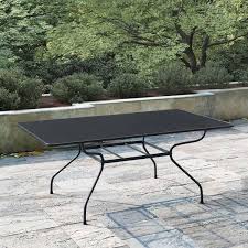 metal mesh top outdoor dining table