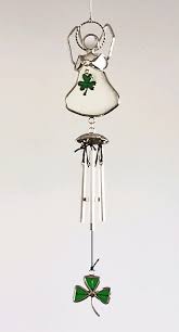 Stained Glass Irish Angel Wind Chimes