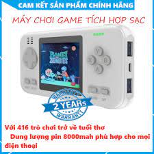 Máy Chơi Game POWER GAME Kiêm Sạc Dự Phòng 8000Mah- 614 Trò Chơi Huyền Thoại