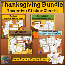 Thanksgiving Themed Incentive Reward Sticker Charts Bundle