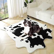twinnis soft cowhide rugs cute faux cow