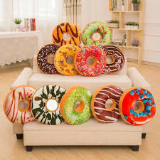 3d soft plush doughnut food cushion