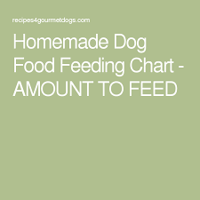 Homemade Dog Food Feeding Chart Serving Size By Dogs