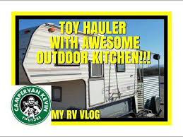 homemade toyhauler with awesome outdoor