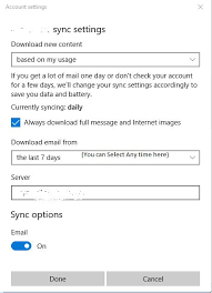 email account in windows 10 mail app