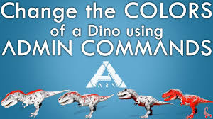 how to paint a dino with admin commands