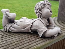 Boy Statue Laying Boy