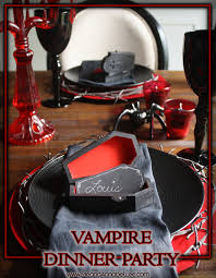The voluntary vampire victim trope as used in popular culture. Vampire Dinner Party Halloween Place Setting Me And Annabel Lee
