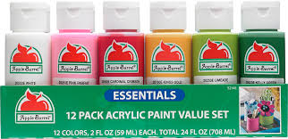 Apple Barrel Essentials 12 Color Paint Set Walmart Com