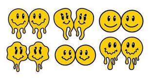 trippy smiley face vector art icons