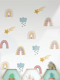6pcs Boho Rainbow Wall Decals Pastel