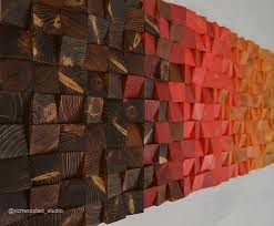 The Flame Modern Wood Wall Art In