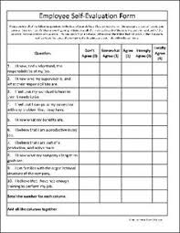 Free Employee Self Evaluation Template Forms Google Search Baja