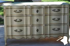painted french provincial triple dresser