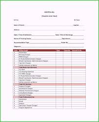 Hospital Bill Template All Important Gallery 41 Sample Receipts