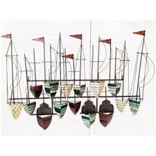 Big Wall Decor Boat Fleet Artizay