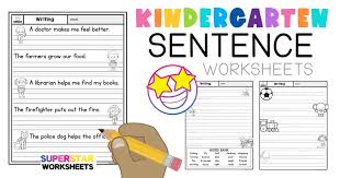 kindergarten writing sentences