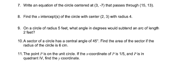 Equation Of The Circle Centered