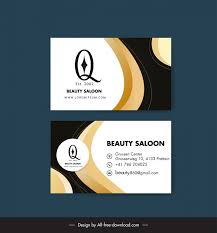 beauty salon business card vectors free
