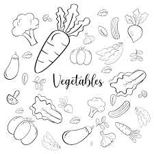 imágenes de verduras colorear