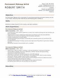 permanent makeup artist resume sles