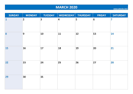 march 2020 calendar calendar best